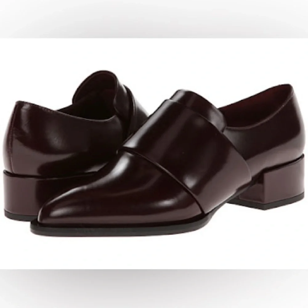 Vince Women’s Yaeger Oxblood Pointed-Toe Loafers Dress Shoes Size 6M US - Picture 1 of 17